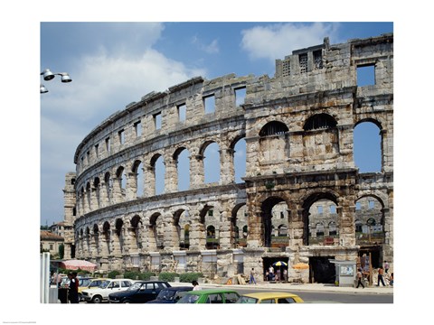 Framed Roman Amphitheater, Pula, Croatia Print