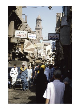 Framed Marketplace Cairo Egypt Print