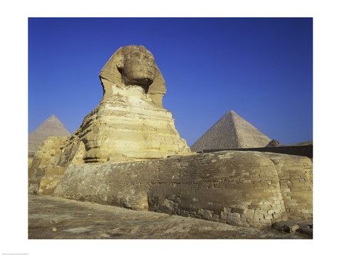 Framed Sphinx, Giza, Egypt Print