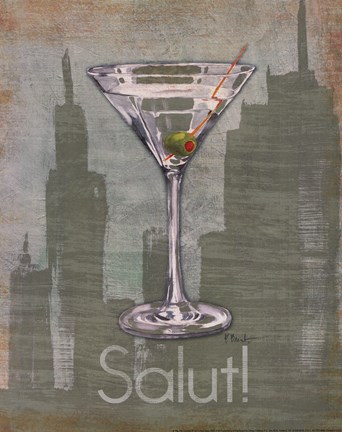 Framed Big City Cocktail III Print