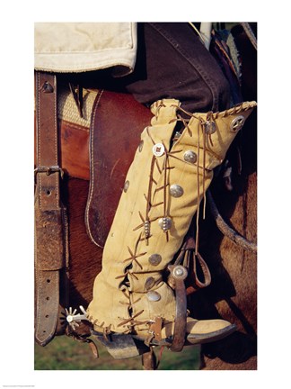 Framed Cowboy&#39;s hand made boots Print