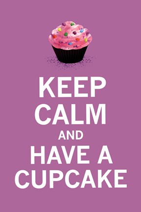 Framed Lavender Cupcake Print