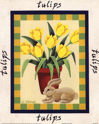 Framed American Flowers III Print