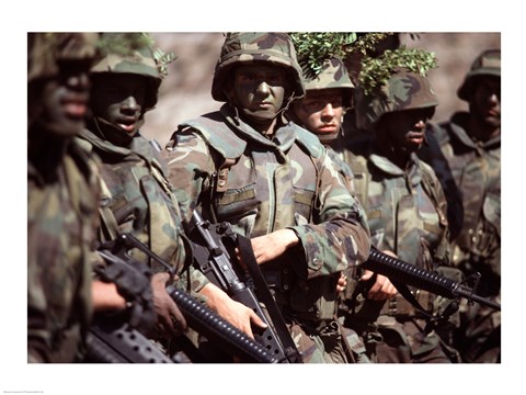 Framed Camouflage U.S. Marines Print