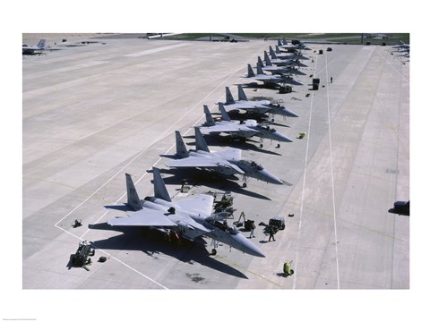 Framed U.S. Air Force F-15 Fighter Jets Print