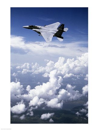 Framed F-15 Eagle Fighter  United States Air Force Print