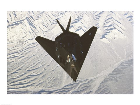 Framed Lockheed F-117 Stealth Fighter Print