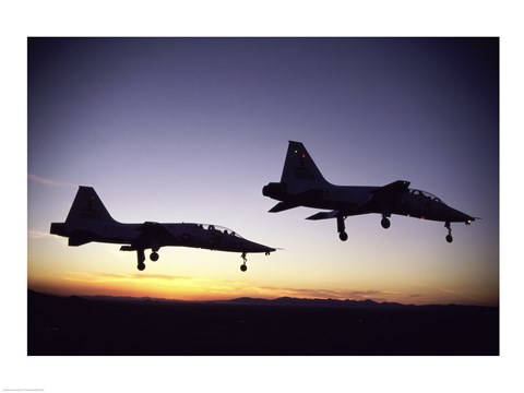 Framed US Air Force  T-38 Trainers Print