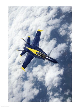 Framed U.S. Navy Blue Angels F-18 Hornets flying Print