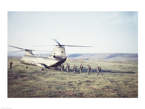 Framed Boeing Vertol CH-47D Chinook Print