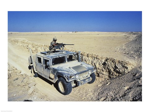 Framed M-998 Vec Truck Print