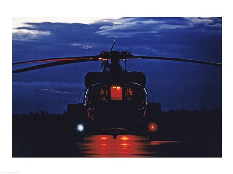 Framed UH-60A Black Hawk Helicopter Print