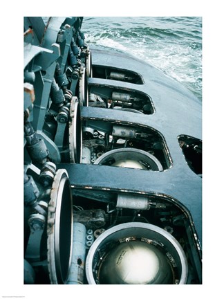 Framed Close-up of a submarine missile silos Print