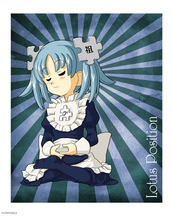 Framed Lotus Position Yoga Print