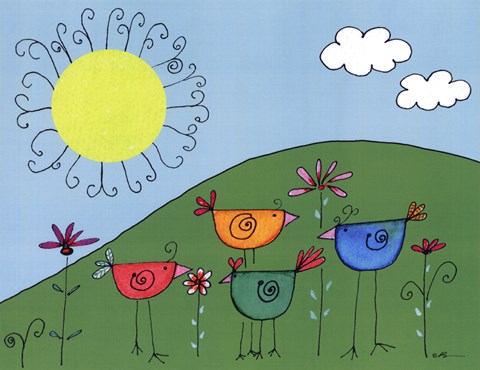 Framed Blue Jay Way Print