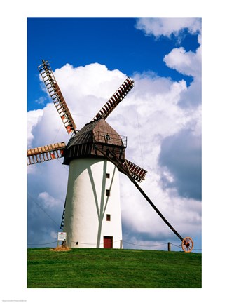 Framed Low view of a windmill, Skerries, County Dublin, Ireland Print