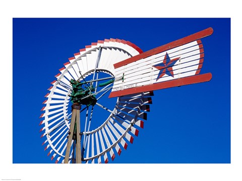 Framed Texas Star Windmill Print