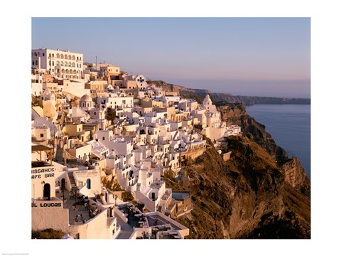 Framed Santorini City in Greece Print