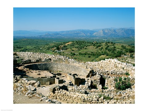 Framed Royal Tombs Grave Circle, Mycenae, Greece Print