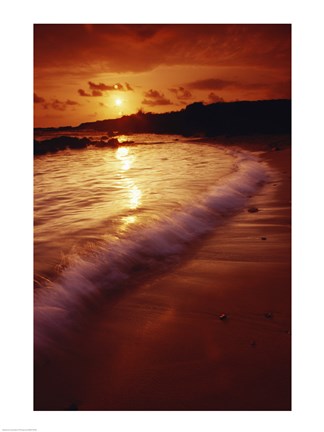 Framed Salt Pond Beach Park Kauai Hawaii USA Print