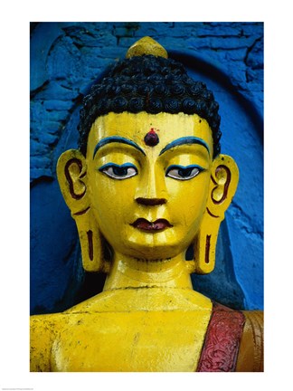 Framed Close-up of a statue of Buddha, Kathmandu, Nepal Print