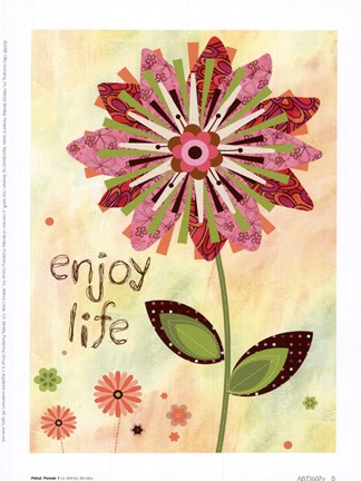 Framed Petal Power I Print