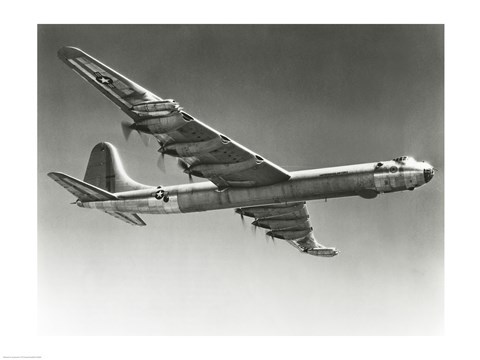 Framed Low angle view of a fighter plane in flight, Convair B-36D Print