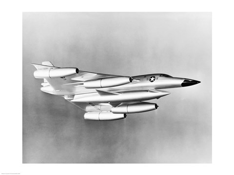 Framed Low angle view of a fighter plane in flight, B-58 Hustler Print