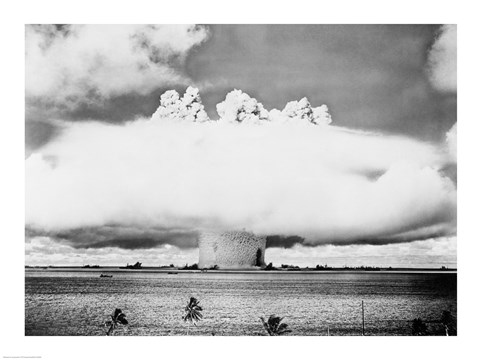 Framed Atomic bomb explosion Print
