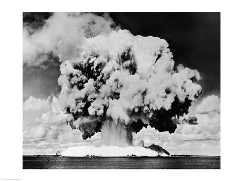 Framed Atomic bomb explosion, Bikini Atoll, Marshall Islands, July 24, 1946 Print