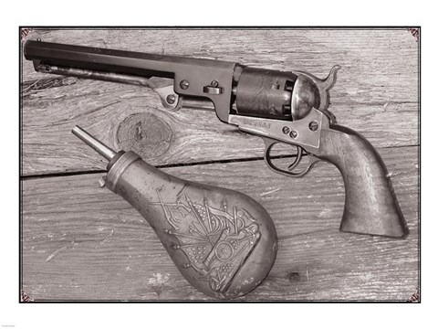 Framed 1851 Colt Navy Revolver Print