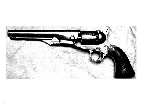 Framed Colt Navy Model 1861 Print