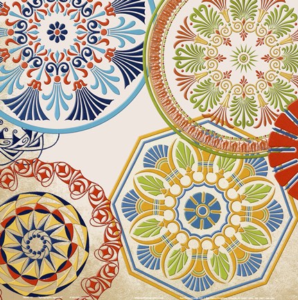 Framed Spirographic Square II Print