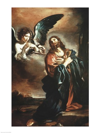 Framed Christ in Gethsemane Giovanni Francesco Barbieri Guercino (1591-1666/Italian) Print
