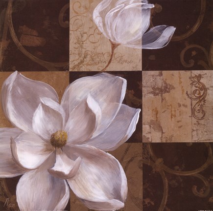 Framed Southern Garden I Print