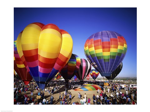 Framed Hot air balloons at the Albuquerque International Balloon Fiesta, Albuquerque, New Mexico, USA Print