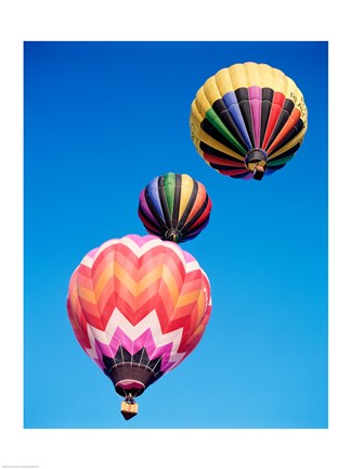 Framed Different Angles of Hot Air Balloons Print
