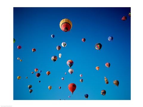 Framed Swarms of Hot Air Balloons Print