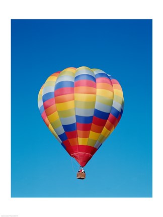 Framed Low angle view of a hot air balloon in the sky, Albuquerque, New Mexico, USA Print