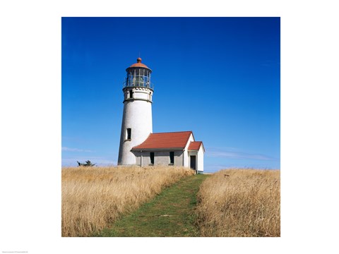 Framed Low angle view of a lighthouse, Cape Blanco Lighthouse, Cape Blanco State Park, Oregon, USA Print