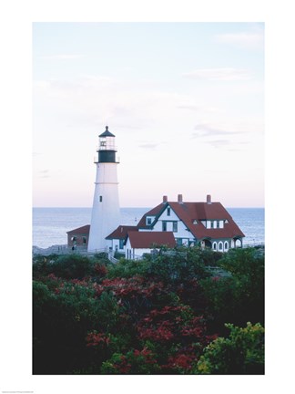 Framed Portland Head Lighthouse Cape And Field Elizabeth Maine USA Print