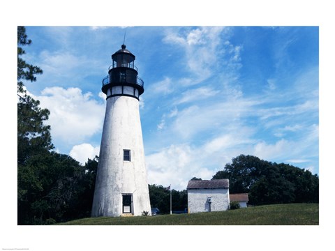Framed Amelia Island Lighthouse Fernandina Beach Florida USA Print