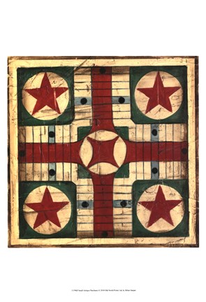 Framed Small Antique Parchessi Print