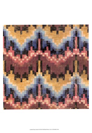 Framed Flame Stitch II Print