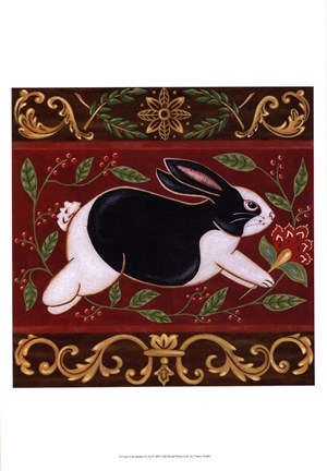 Framed Folk Rabbit II Print
