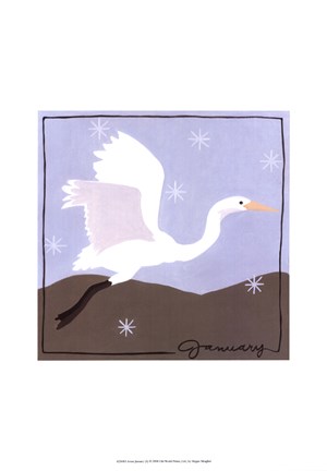 Framed Avian January Print