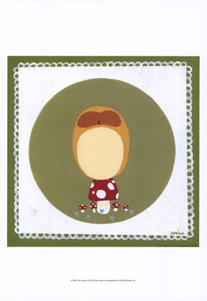 Framed Owl Cameo II Print