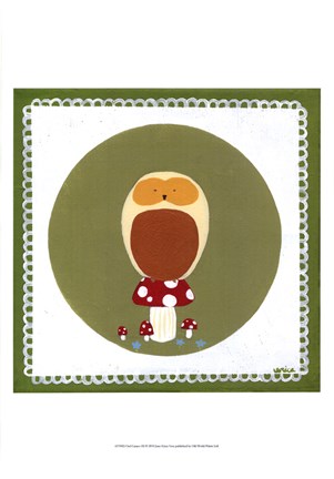 Framed Owl Cameo III Print