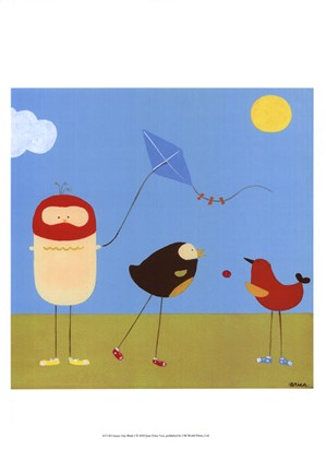 Framed Sunny Day Birds I Print