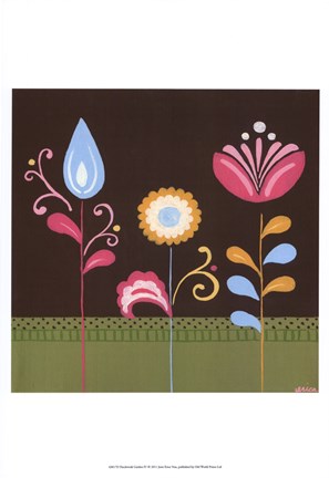 Framed Patchwork Garden IV Print